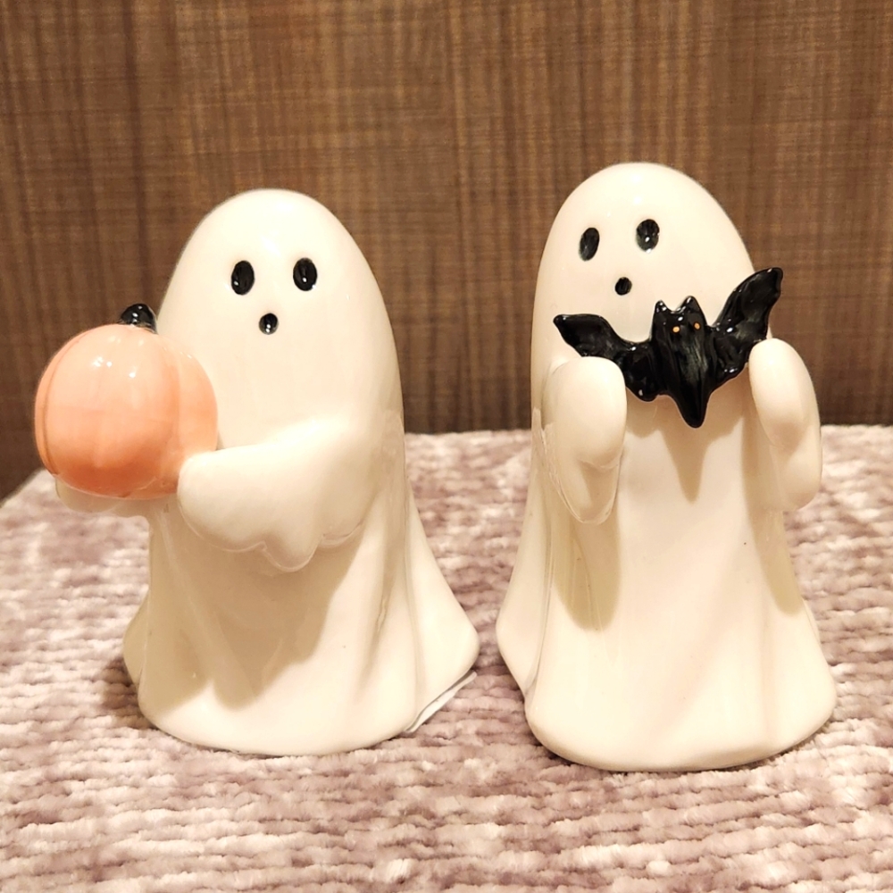 Set of 2 Ceramic Ghost With Pink Pumpkin and Bat Target Hyde and Eek 2024